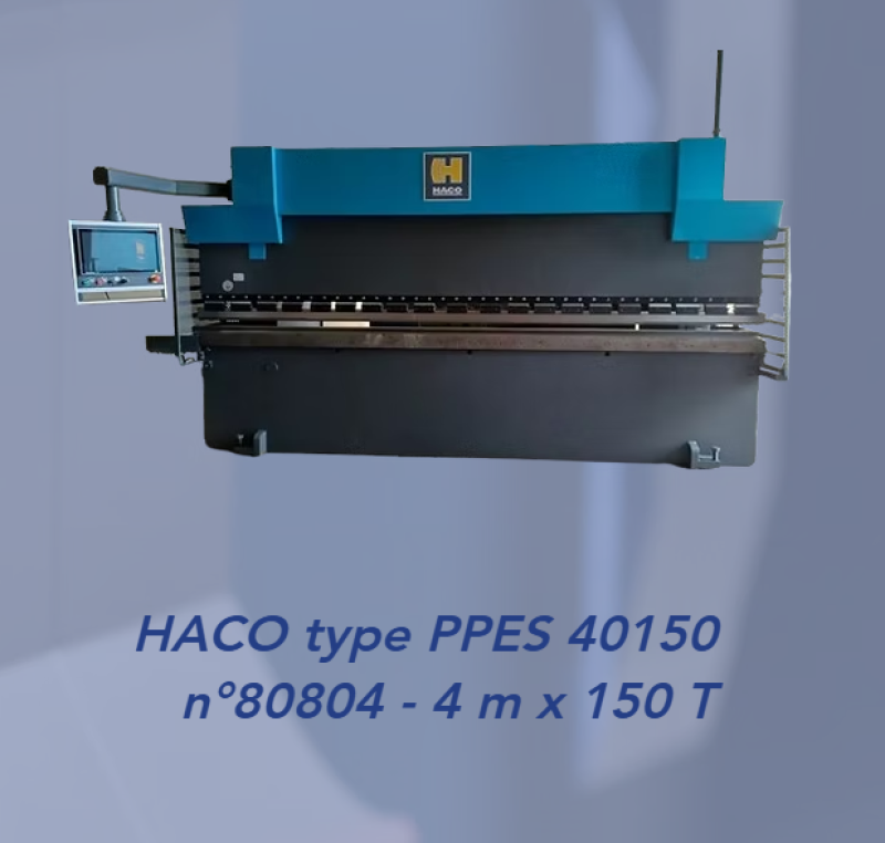 Presse plieuse hydraulique d'occasion - HACO type PPES 40150 (n 80804) - 4 m x 150 T